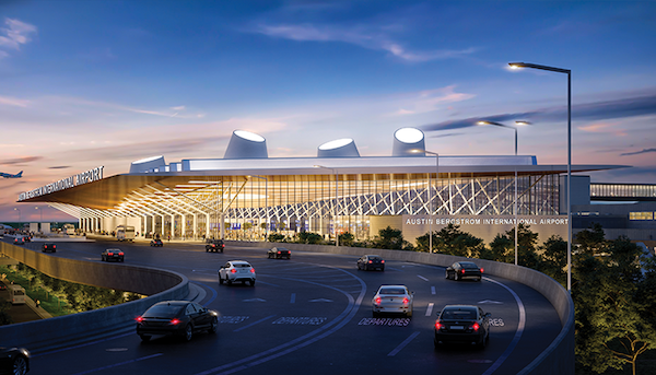 Austin Bergstrom International Airport at dawn from AustinTX.gov