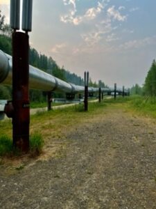 View of Alaska Pipeline into the distance