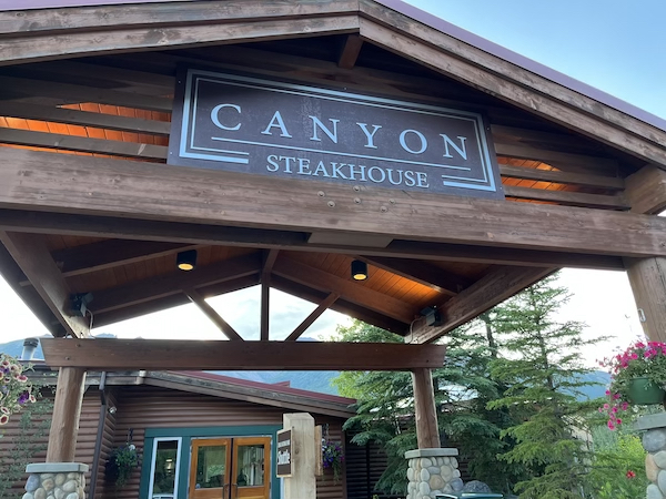 Canyon Steakhouse sign in McKinley Park Station