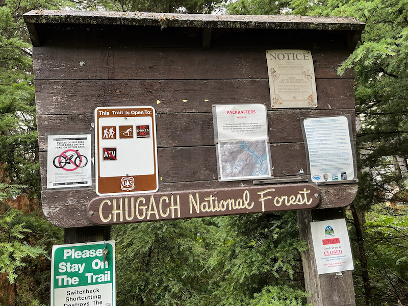 Sign for Chugach National Forest