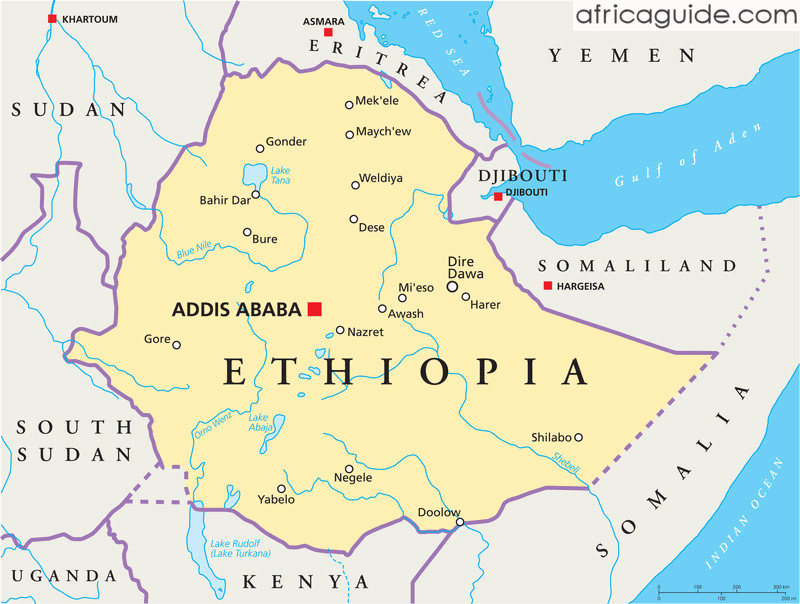 Map of Ethiopia