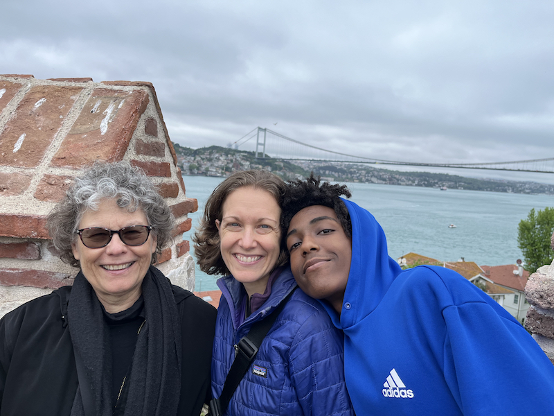 Anadolu Hisari view of Bosphorus Bridge in Istanbul Susan, Becky, and Micah