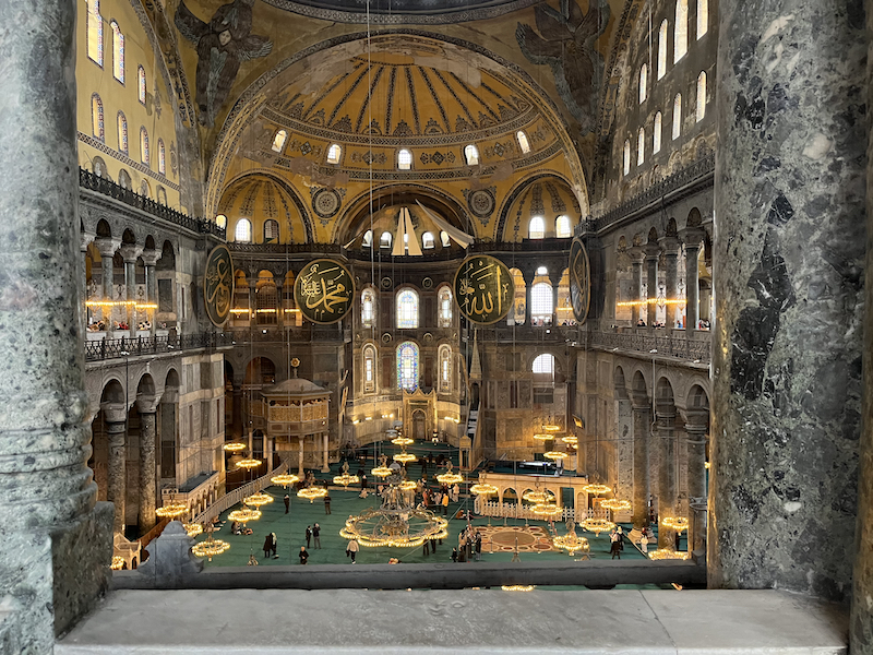 Inside the Aya Sophia Istanbul, Turkey