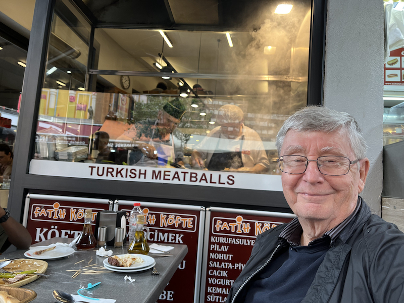 John at lunch in Istanbul, Turkey