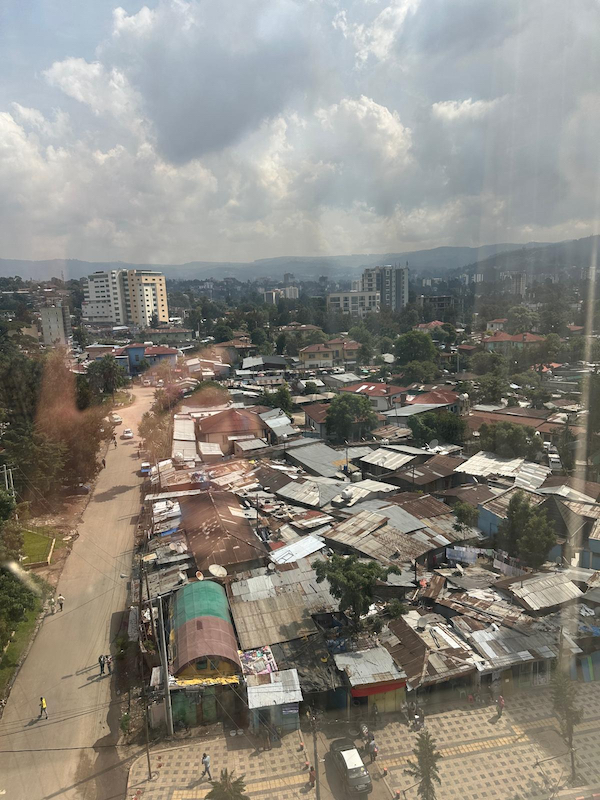 View from Jupiter Hotel room in Addis Ababa, Ethiopia