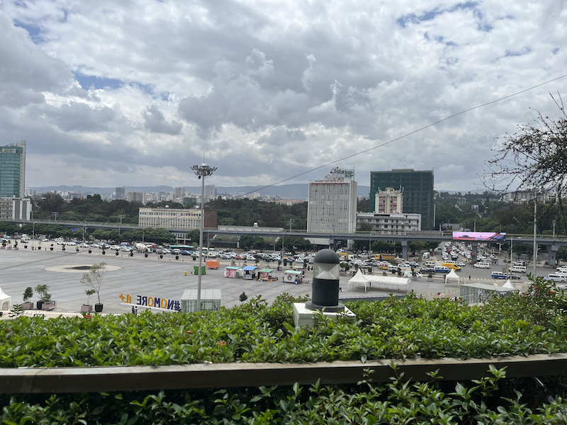 View from balcony of Blank Restaurant