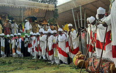 Ethiopian Orthodox Church procession, a second group of rock churches, & a controversial topic: war in the north