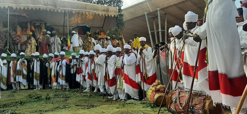 Ethiopian Orthodox Church procession, a second group of rock churches, & a controversial topic: war in the north