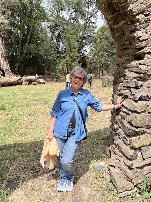 Susan at Debre Birhan Delassie Church in Gondar, Ethiopia